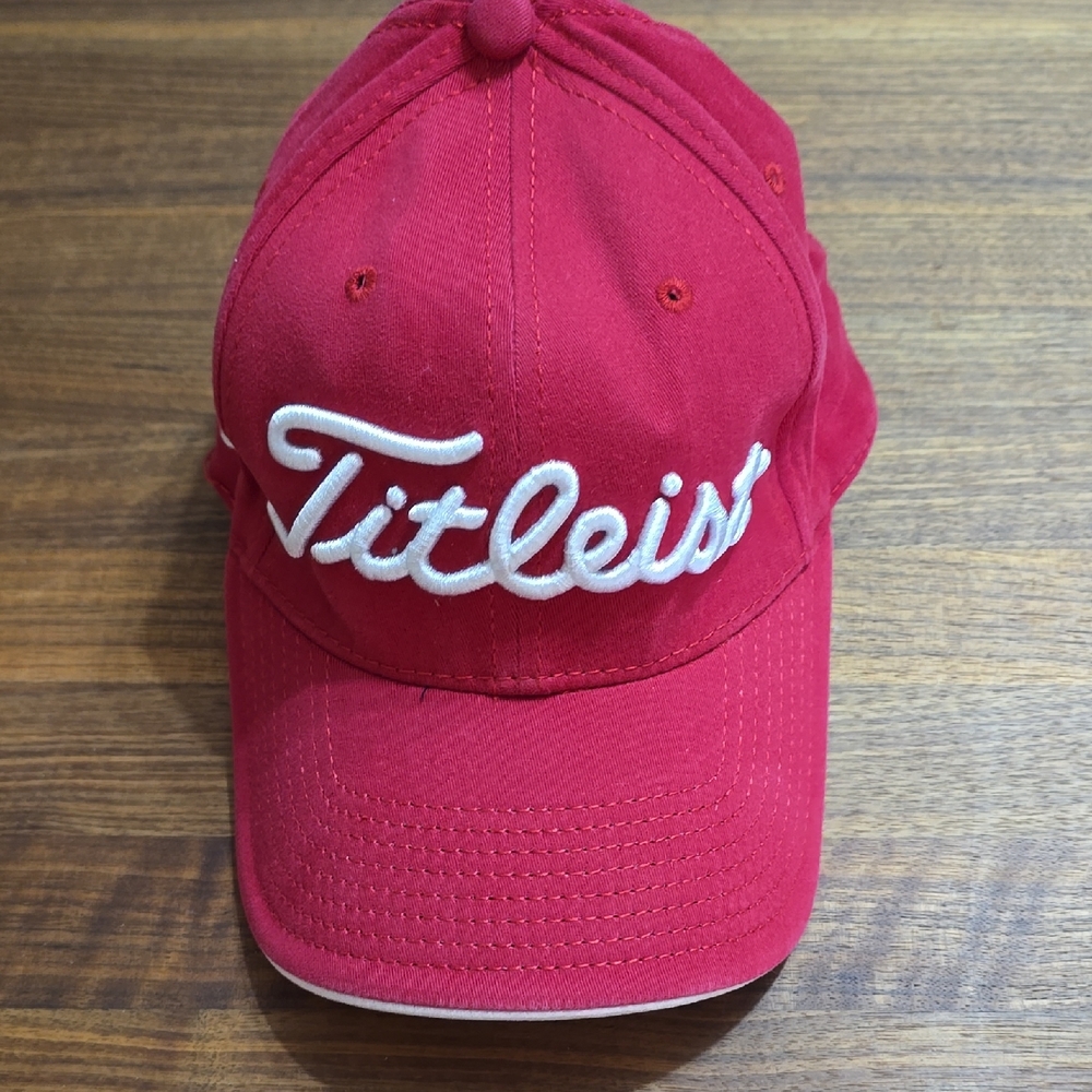 Titleist Bold Red Cap with White Logo